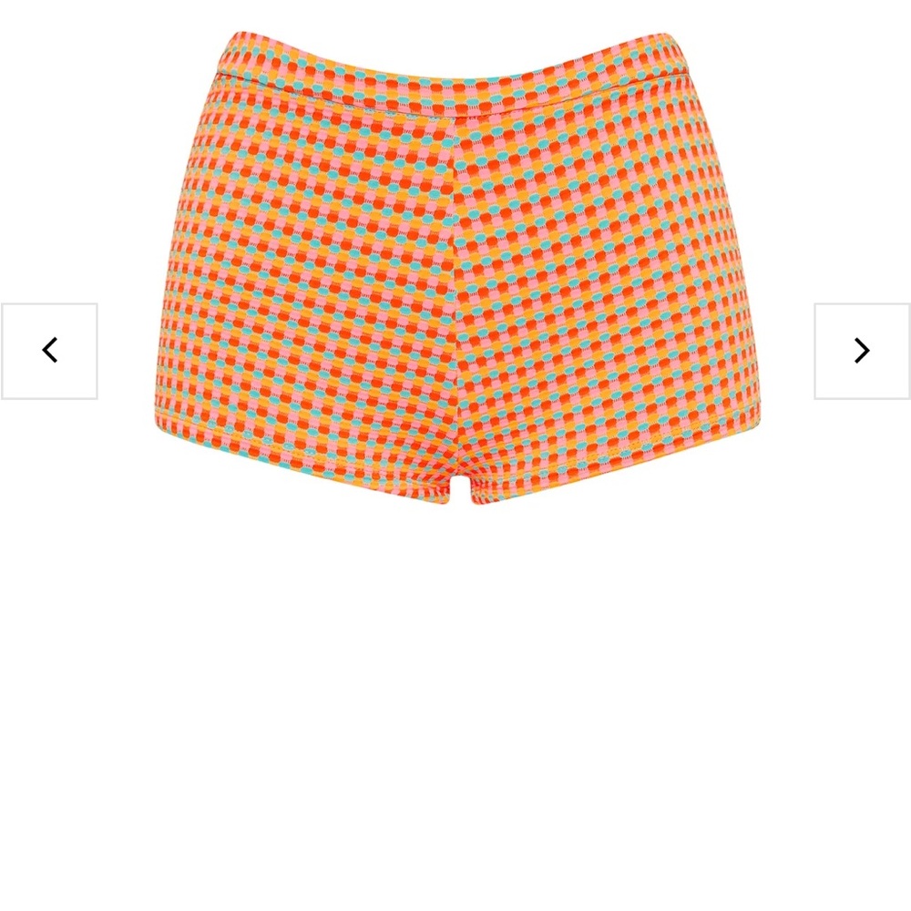 Triangl Swimwear High Waist Shorts - Orange and Blue